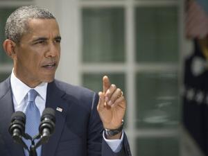 President Barack Obama speaks about Syria from the Rose Garden at the White House in Washington, DC, on August 31, 2013. (AFP)