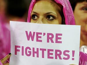 The traditionally pink and very woman-led approach to the breast cancer awareness world struggle, is taking on a 
new unorthodox male face in ultra-patriarchal Saudi Arabia.