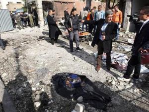 موقع انفجار في دمشق يوم الجمعة
