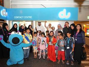 Children celebrating the open day