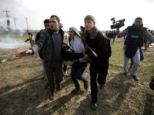 Israeli troops recently fired tear gas at Gazan protestors on the border last week, wounding two Palestinians (Mohammed Abed/AFP)
