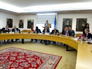 Russia's representatives to Tuesday's preparatory meetings for proposed Syria peace talks accused Syrian opposition figures of opposing "the Geneva communique" (AFP)