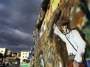 Israeli graffiti with messages as pointed as 'kill All Arabs' can be found by Israelis behind a campaign to maintain acts
of hatred targeting Palestinians. "The King’s Doctrine," is a book written by an unknown settler rabbi,  replete with justifications
from scripture for killing any innocent gentiles during religious war.