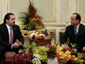 Suleiman's announcement of Saudi's $3 billion grant for the Lebanese army coincided with Saad Hariri's meeting with French President Francois Hollande Sunday in Saudi Arabia (Kenzo Triboillard/AFP)
