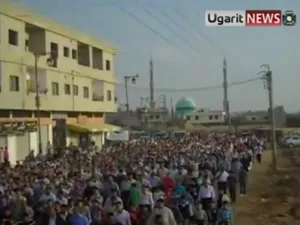 متظاهرون في مدينة حوران السورية