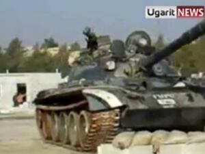 دبابة تابعة للجيش السوري في حمص