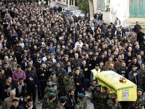 One of Hezbollah's top commanders, Ali Bazzi, was killed in Syria last week (Mahmoud Zayyat/AFP)