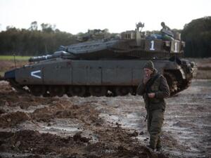 Israel also has deployed more tanks to its border with Gaza this week due to increasing tensions between Israelis and Palestinians residing in the territory after Jewish soldiers killed a three-year-old girl this week (Menahem Kahana/AFP)