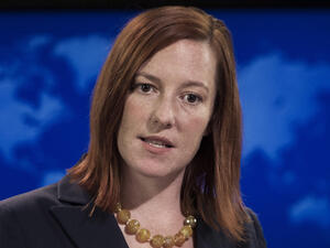 Jen Psaki issued a rare rebuke from the U.S. of its close ally Israel (Courtesy of RT)