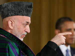 The Afghan President is unhappy over a American diplomat's remarks that the country is experiencing a civil war.