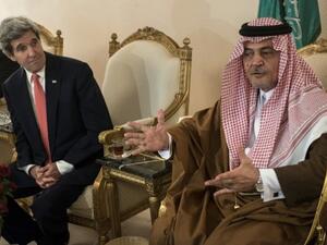 Kerry met with Saudi Arabia's King Abdullah following his 4-day visit to Israel and the Palestinian territories last week (Brendan Smialowski/AFP)