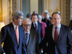 Russia's Lavrov told reporters Tuesday that Iran and Saudi Arabia should take part in the upcoming Syrian peace talks scheduled for next week (Alain Jocard/AFP)