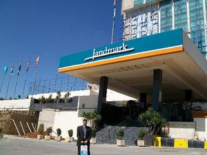 Once the Radisson Hotel, last decade before that very hotel was targeted by suicide hotel bombings storming Jordan's capital. Now
re-named, after re-launch, as the Landmark Hotel.
