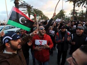 Libyans have been calling for Zeidan's resignation throughout the capital since Friday (Mahmud Turkia/AFP)