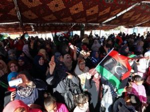 الليبيون يحيون الذكرى الثانية لانطلاق الثورة التي اطاحت في 2011 بنظام معمر القذافي