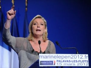 مرشحة اليمين المتطرف للانتخابات الرئاسية الفرنسية مارين لوبن 