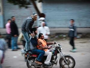 In Part 2 of the Egypt Revolution back at Tahrir, it's not camels and horses that are out in force but motorbikes bearing Egyptian heroes rather than Mubarak's mafia.