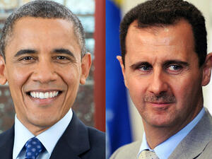 Head to head: President Obama is against President Al Assad's policies. (Image: Wikipedia)