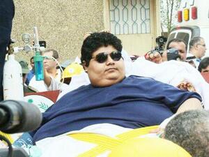This Arab teenager was so obese, he had to be cut out of his own house.