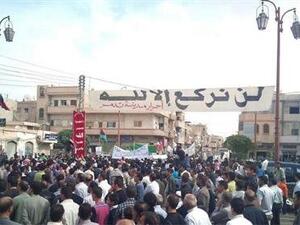 متظاهرون ضد نظام الاسد في تدمر