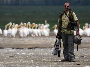 A photographer who looks ready to call it a day.