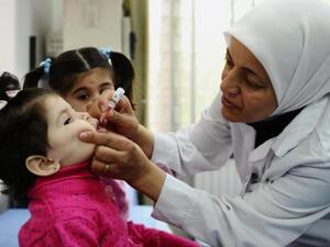 WHO launched a polio vaccination campaign earlier this month in Syria and neighboring countries in an effort to curb the spread of the paralyzing disease (AP)