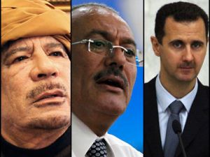 الاسد وصالح والقذافي