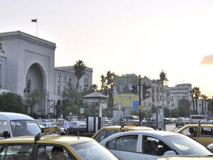 The mortar hit Sunday is the first time that an embassy has been attacked in Damascus during the conflict (Courtesy of the Voice of Russia)