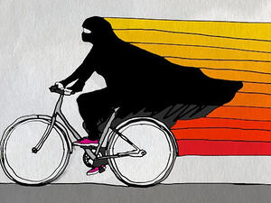Riding a bike as woman in Saudi is not that much fun.