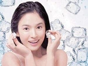 الثلج لبشرة نضرة 