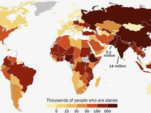 A look at the slavery in each country. (image courtesy of Max Fisher/Washington Post)