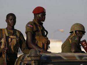 مقاتلون من جيش جنوب السودان في جوبا