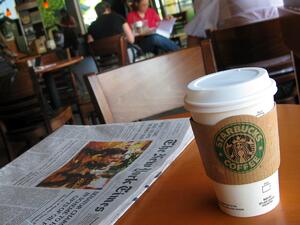 When Starbucks comes to a head with the Turkish Coffee House,  the Guardian chooses the Arabian coffee tradition.