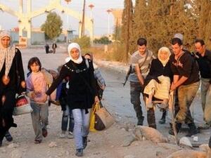 Approximately 3,800 residents were evacuated from Moadamiyet Al Sham in October (File Archive/AFP)