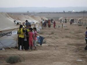 Activists are accusing the Assad regime of using phosphorous bombs near the Jordanian border. Zaatari refugee camps, which houses over 120,000 Syrian refugees forced out of their country by violence, lies only a few kilometres from the border. (AFP/File)