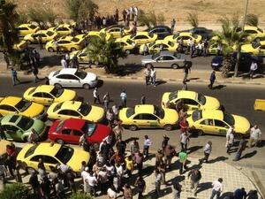 Taxi rush in Amman