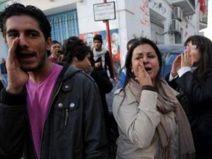 ارشيف/ متظاهرون في تونس