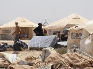The Zaatari camp in Jordan houses over 35,000 Syrian refugees