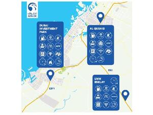 The new ADNOC Distribution service stations’ locations in Dubai