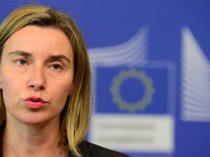 EU foreign policy chief Federica Mogherini at EU headquarters in Brussels, May 27, 2015. (AFP/File)