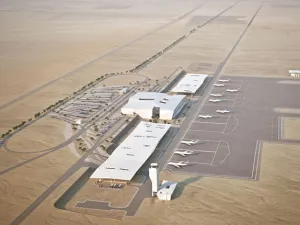 مخطط هندسي لمطار "إيلان رامون" الذي يعترض عليه الأردن