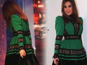 نجوى كرم  بفستان أخضر من إيلي صعب ومجوهرات gerard tufenkjian