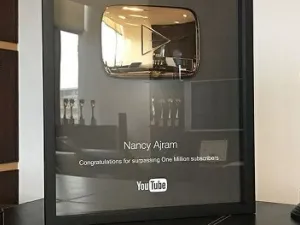 نانسي عجرم تحصد جائزة (يوتيوب) الذهبية 