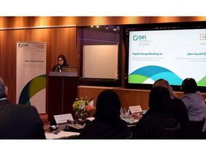 Noor Al Malki Al-Jehani, Executive Director, Doha International Family Institute, opens the meeting.