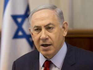 Israeli Prime Minister Benjamin Netanyahu attends the weekly cabinet meeting in his Jerusalem office on March 20, 2016. (AFP/Sebastian Scheiner)