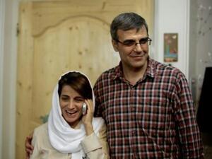 المحامية نسرين ستوده وزوجها رضا خندان في منزلهما في طهران
