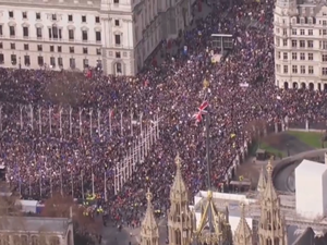 حشود تجتاح شوارع لندن للمطالبة باستفتاء آخر على مغادرة أوروبا
