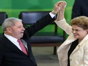 الرئيسان البرازيليان السابقان لويس لولا دا سيلفا، وديلما روسيف