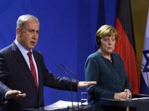 المستشارة الألمانية أنجيلا ميركل ورئيس الوزراء الاسرائيلي بنيامين نتنياهو