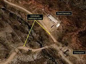 صورة لموقع "بونغي ري" للتجارب النووية شمال شرق كوريا الشمالية
